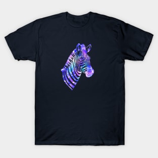 Purple portrait of zebra T-Shirt